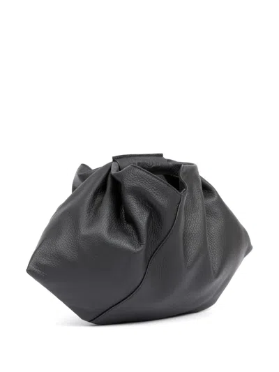 Mm6 Maison Margiela Borsa Giapponese Drappeggiata Mini In Black
