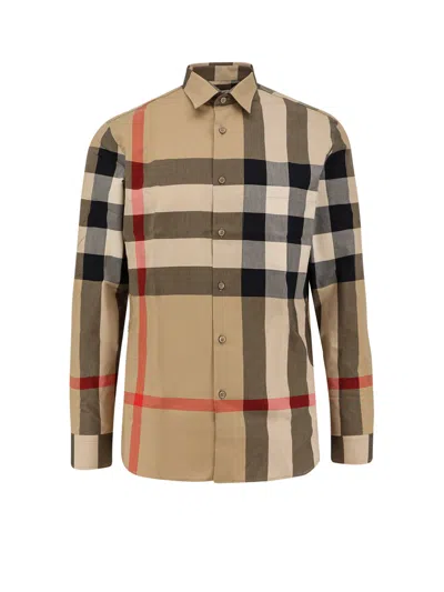 Burberry Summerton Long-sleeved Check Shirt In Brown
