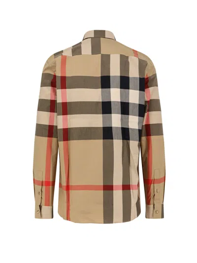 Burberry Summerton Long-sleeved Check Shirt In Brown