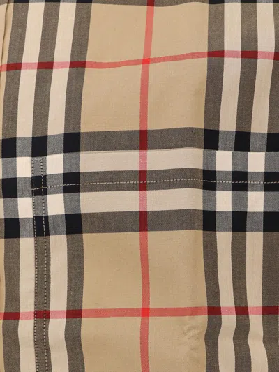 Burberry In Cotton With Vintage Check Pattern In Gold