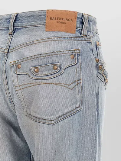 Balenciaga Urban Denim Trousers Five-pocket Design In Blue