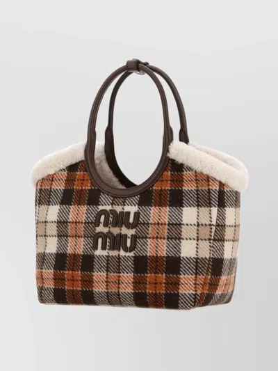 Miu Miu Embroidered Fabric Ivy Handbag