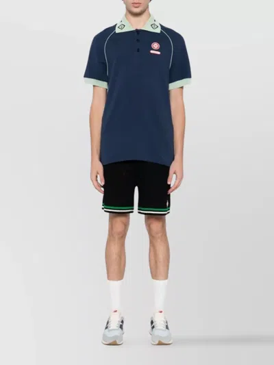 Casablanca Polo With Logo In Blue