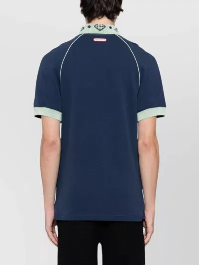 Casablanca Polo With Logo In Blue