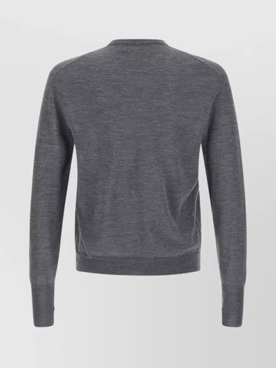 Ma'ry'ya Lightweight Knit Crew Neck Sweater In Gray