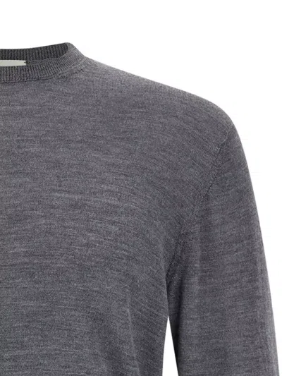 Ma'ry'ya Lightweight Knit Crew Neck Sweater In Gray