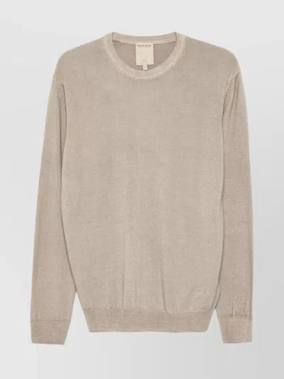 Woolrich Long Sleeve Crew Neck Knitted Sweater In Neutral