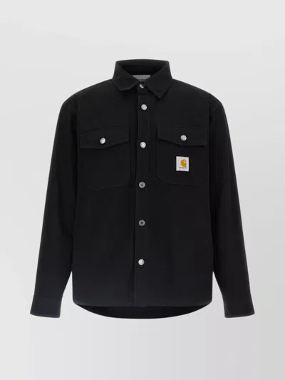 Carhartt Work In Progress Everson Denim Trucker Jacket In Black