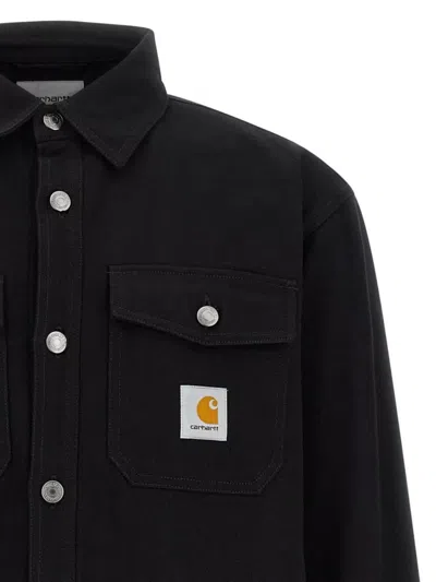 Carhartt Work In Progress Everson Denim Trucker Jacket In Black