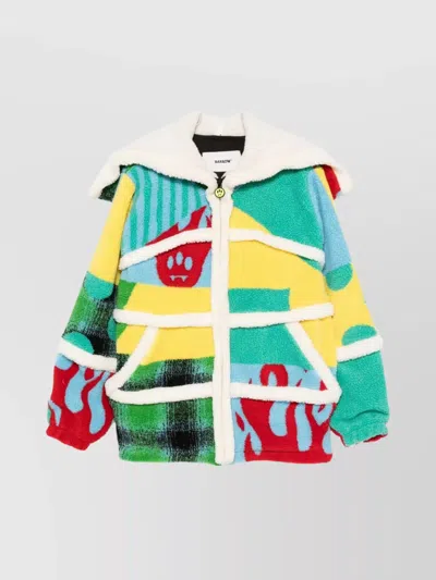 Barrow Unisex Patchwork Teddy Jacket In Multi