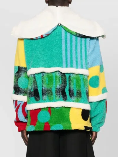 Barrow Unisex Patchwork Teddy Jacket In Multi