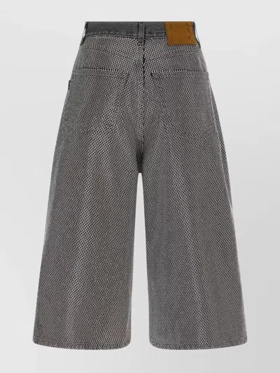 Haikure Bermuda Shorts With Pockets And Belt Loops In Gray