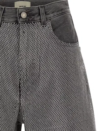 Haikure Bermuda Shorts With Pockets And Belt Loops In Gray