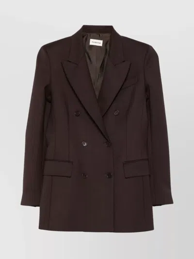 P.a.r.o.s.h P. A.r. O.s. H. Double Breasted Jacket In Brown