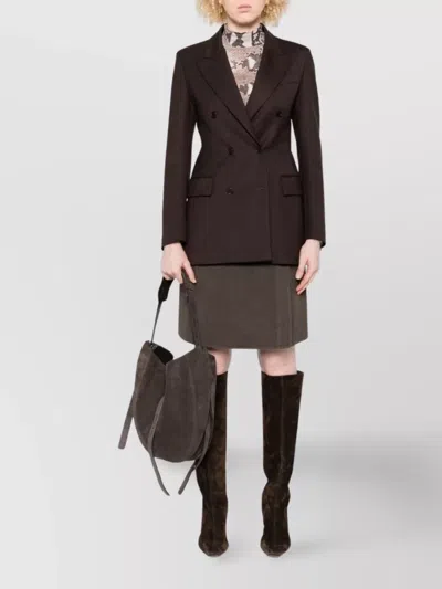 P.a.r.o.s.h P. A.r. O.s. H. Double Breasted Jacket In Brown