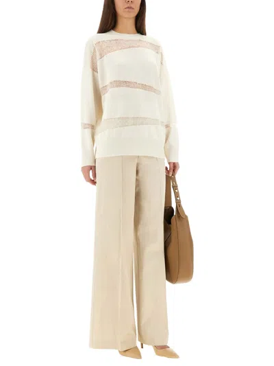 Fabiana Filippi Platinum And Mohair Knit In Neutral