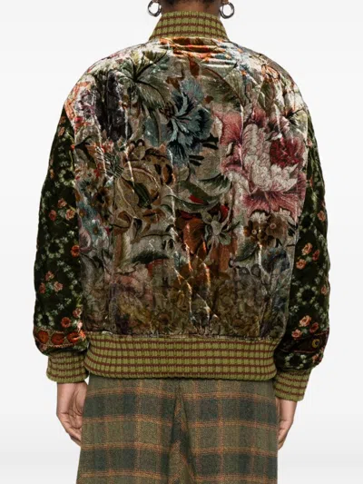 Pierre-louis Mascia Pierre Louis Mascia Printed Silk Blend Bomber Jacket In Multi