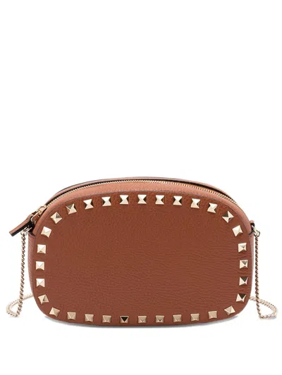 Valentino Studded Leather Crossbody Bag With Chain Strap