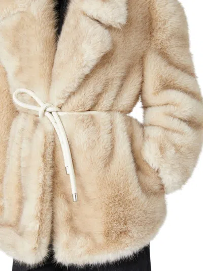 Sportmax "rosaria" Jacket In Ecofur In Neutral