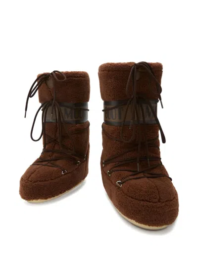 Moon Boot Womens Icon High Fleece S In Brown