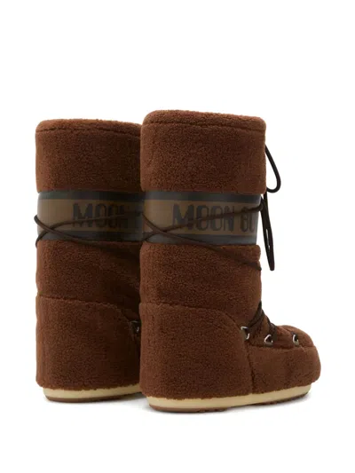 Moon Boot Womens Icon High Fleece S In Brown