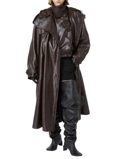 Sportmax Premium Jacket Raised Collar In Brown