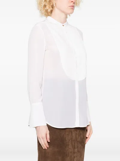 Trame Auree Pleated-panel Shirt In White