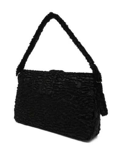 La Milanesa Rectangular Textured Shoulder Bag With Top Handle
