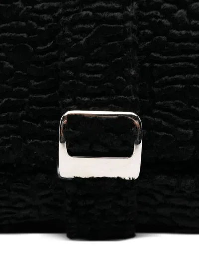 La Milanesa Rectangular Textured Shoulder Bag With Top Handle