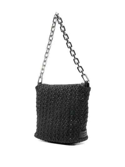 Emporio Armani Faux Leather Small Hobo Bag In Black