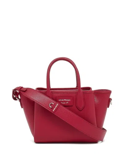 Emporio Armani Top-handle Leather Satchel In Red