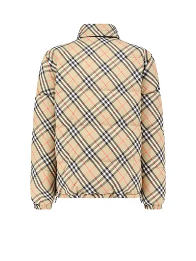 Burberry Reversible Check Puffer Jacket In Neutral