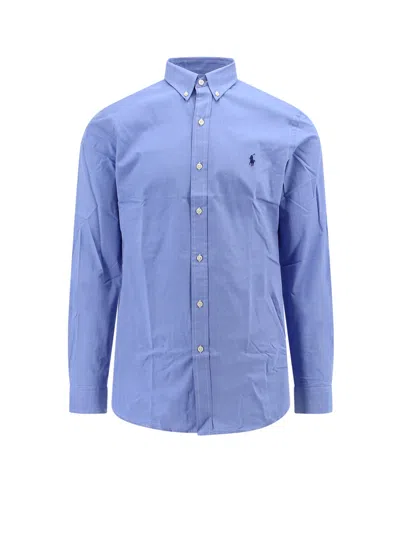 Polo Ralph Lauren Stretch Cotton Shirt In Blue