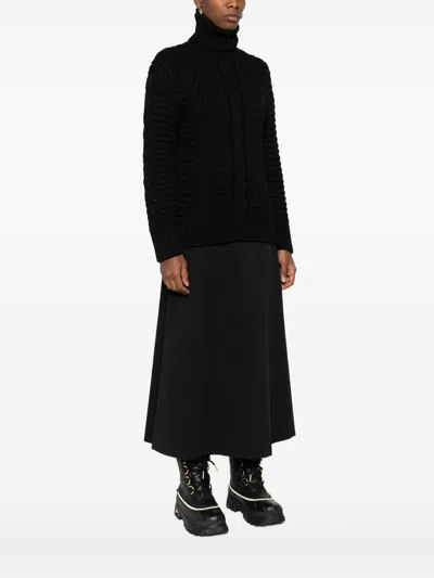 Moncler Genius Moncler X Edward Enninful Tricot Turtleneck Sweater Sweaters And Cardigans Black In Black