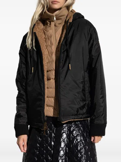 Moncler Reversible Jacket With Drawstring Hood And Logo Patch On The Sleeve In Brown