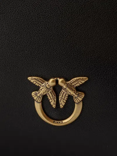 Pinko Maxi Clutch With Soft Calfskin Shoulder Strap