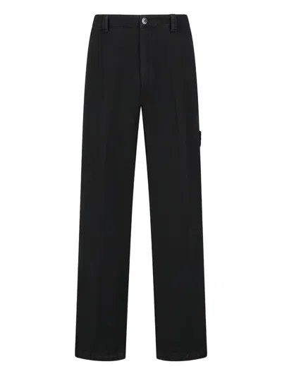 Stone Island Cotton Regular Fit Pants In Black