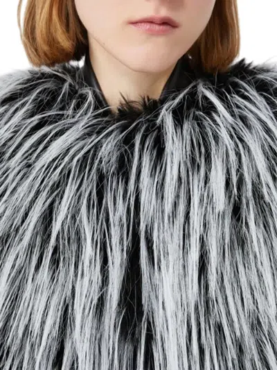 Sportmax "now1234" Ecofur Jacket In Black