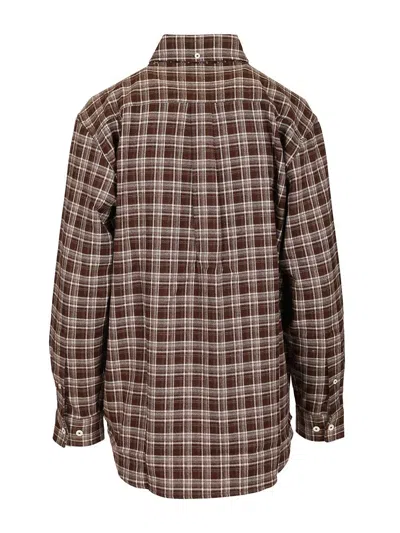 Dunst Unisex Check Flannel Shirt Shirts Brown In Brown