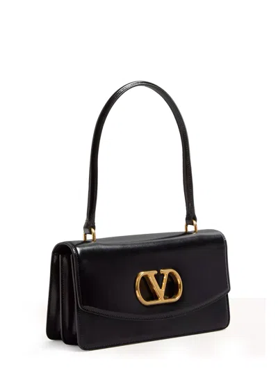 Valentino Vain Bag With Handle In Leather In Black