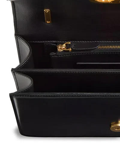 Valentino Vain Bag With Handle In Leather In Black