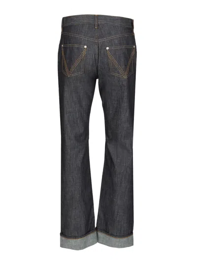 Bottega Veneta Wide-leg Jeans Blue In Black