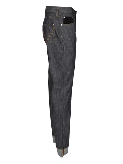Bottega Veneta Wide-leg Jeans Blue In Black