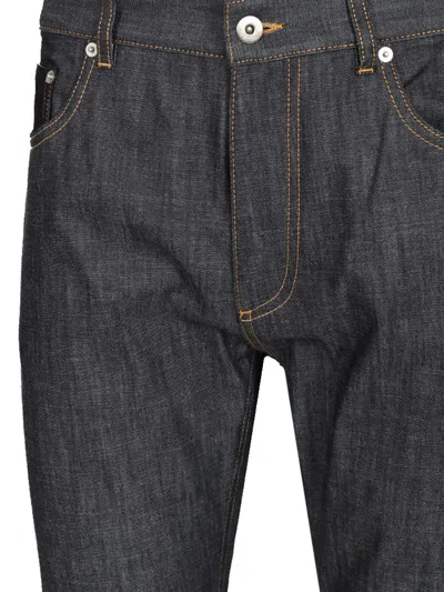 Bottega Veneta Wide-leg Jeans Blue In Black