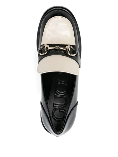 Gucci Stylish Two-tone Loafers Block Heel In Multi