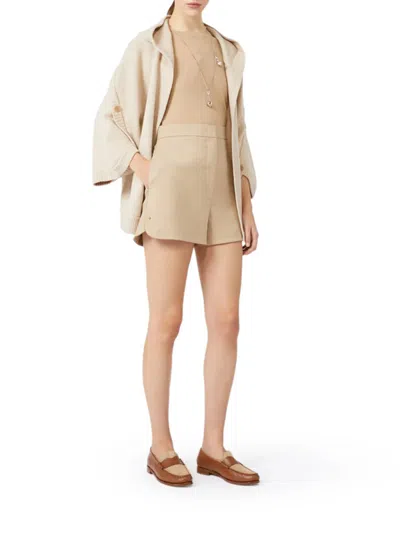 Max Mara Wool And Cashmere Cardigan In Brown
