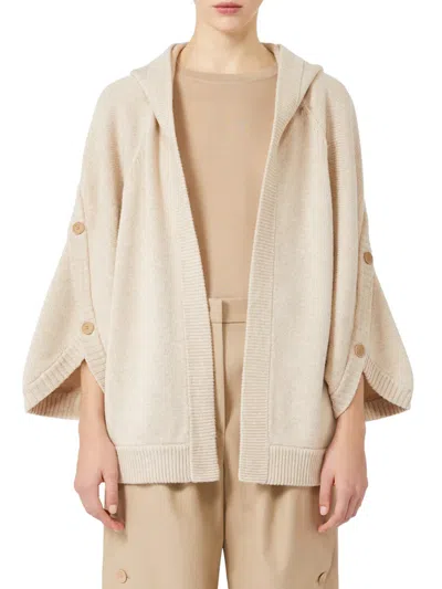 Max Mara Wool And Cashmere Cardigan In Brown