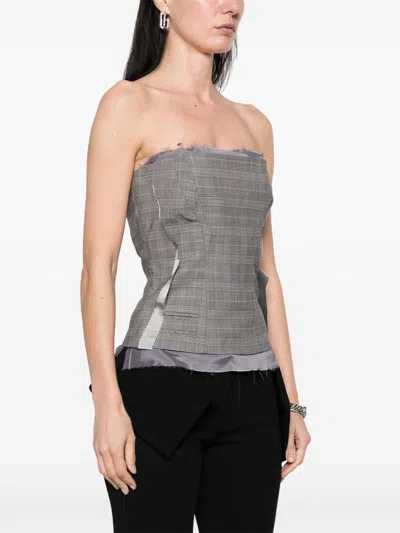 Ottolinger Wool Blend Corset In Gray