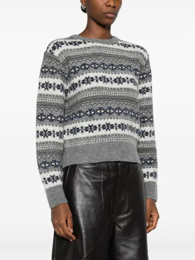 Dunst Wool Blend Crewneck Jumper In Gray