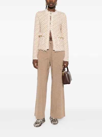 Fabiana Filippi Bicolor Tweed Boucle Jacket In Neutral